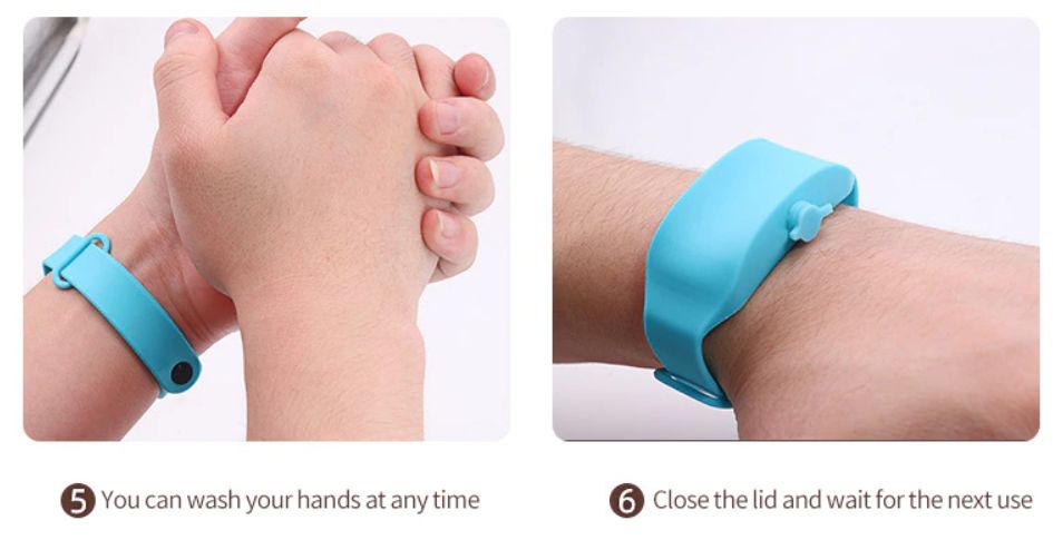 Wristband hand sanitizer dispenser
